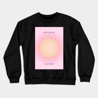 Positive Affirmation Pink and Orange Aura Crewneck Sweatshirt